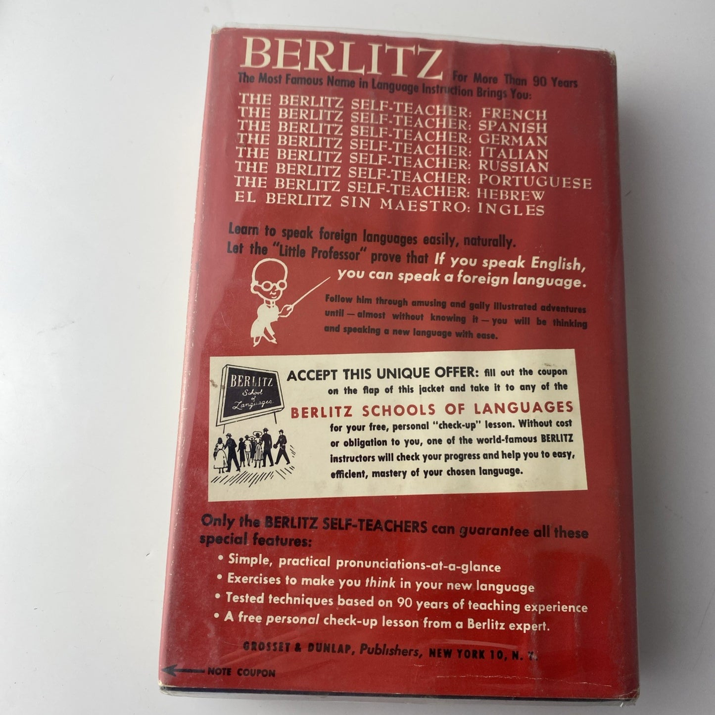Vintage Language Textbook 1950 The Berlitz Self Teacher German Hardcover