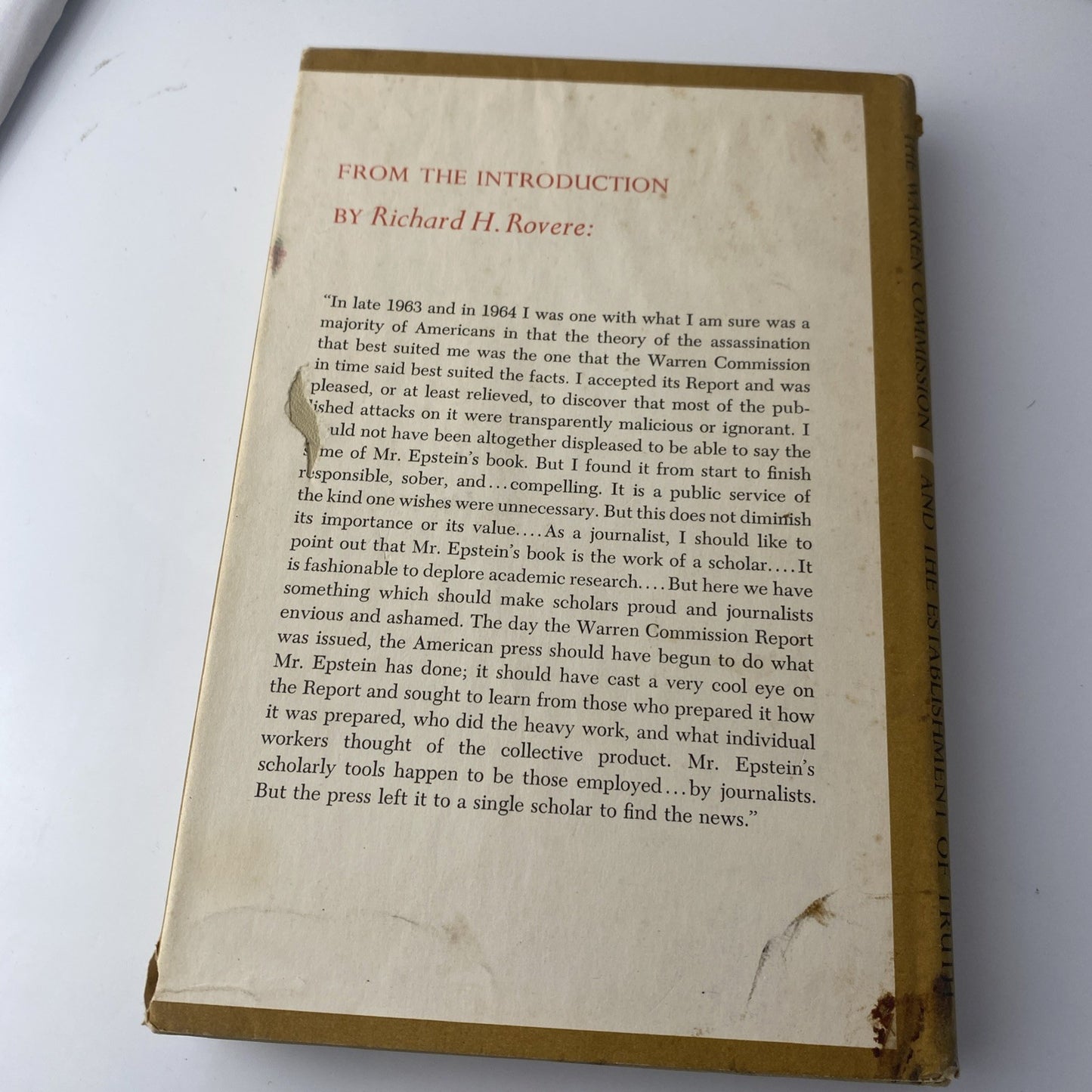JFK Assassination - Inquest - Edward J. Epstein - 1966 BCE 1st Vintage Hardcver