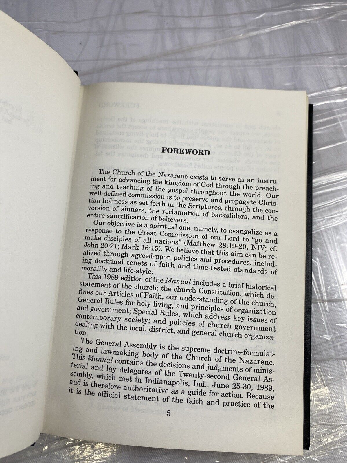 1989 Manual, Church of the Nazarene Christian Ritual Guidebook Kansas City Print