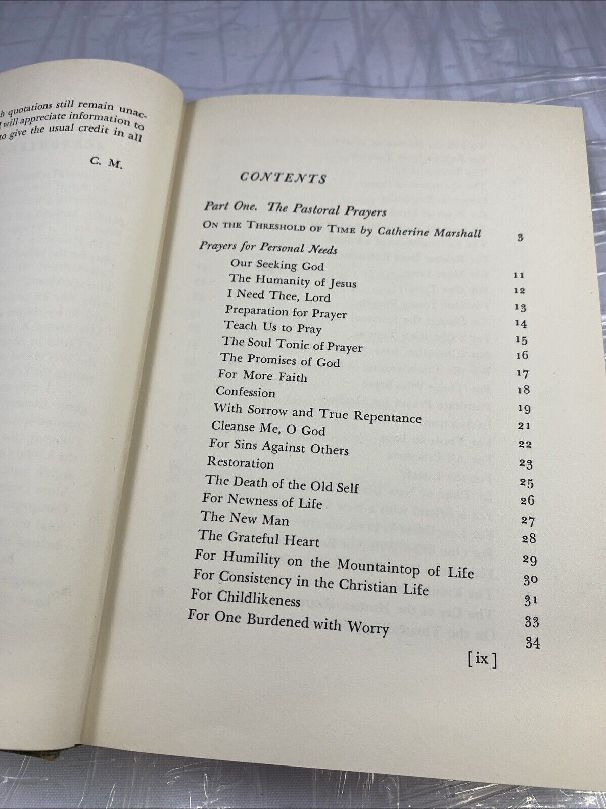The Prayers of Peter Marshall - Catherine Marshall HC 1954 Vintage 50s Worn Book