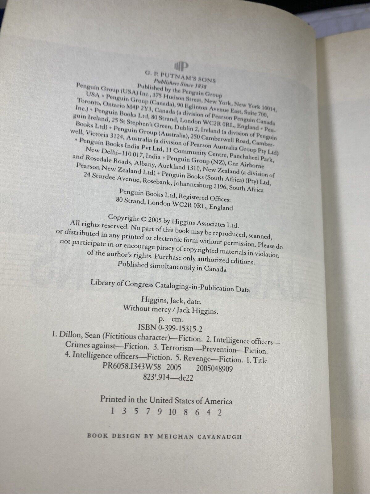 Without Mercy - Hardcover By Higgins, Jack VERY GOOD 1st Edition.