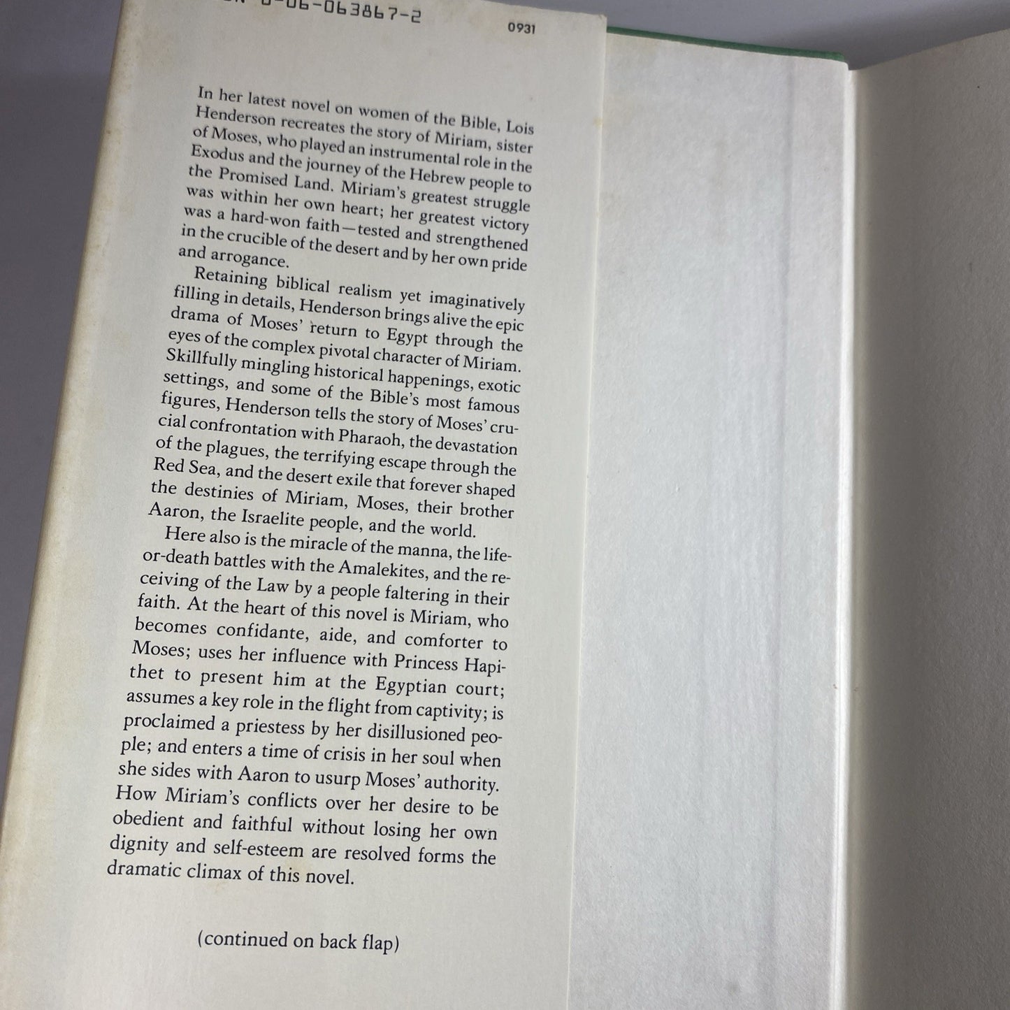MIRIAM, A Novel, Lois T. Henderson, 1983, Guideposts, Religious Fiction Vintage