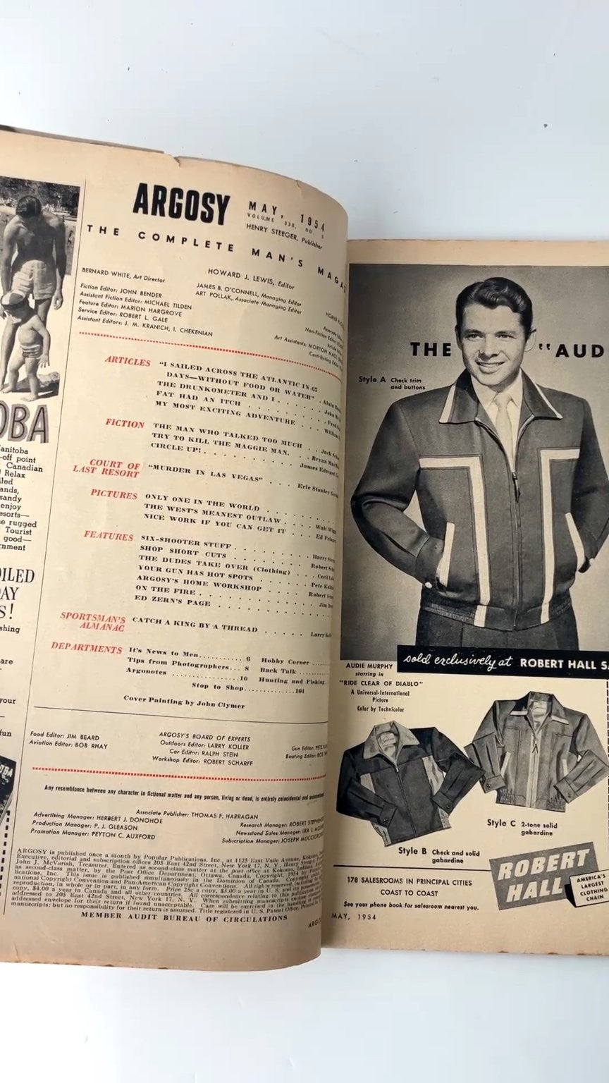 Argosy May 1954 Special Western Issue Illustrated Men's Magazine