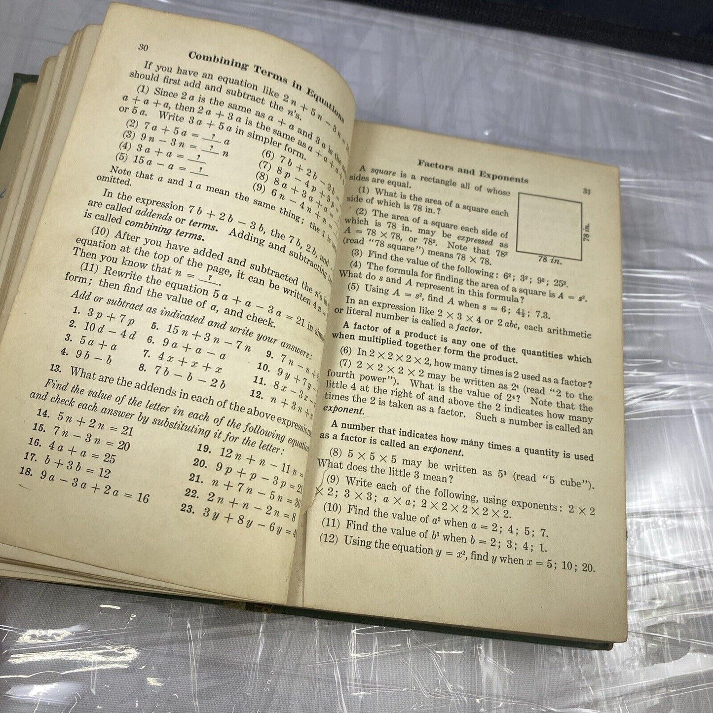 1938 Modern School Mathematics Three 1930s Vintage Rare Kansas School Textbook