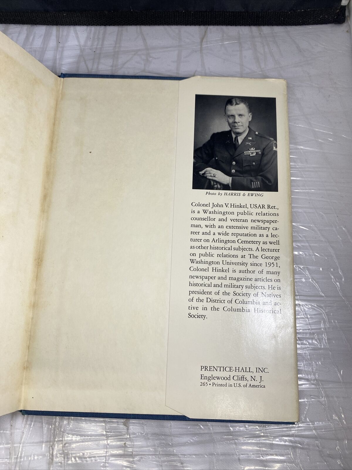 Arlington : Monument to Heroes by John V. Hinkel Vintage 60s HC Military History