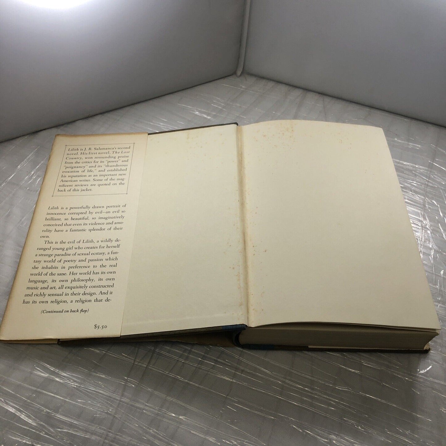 Lilith (1st Ed, 1st Print, 1961) by J.R Salamanca Vintage Hardcover Dust Jacket