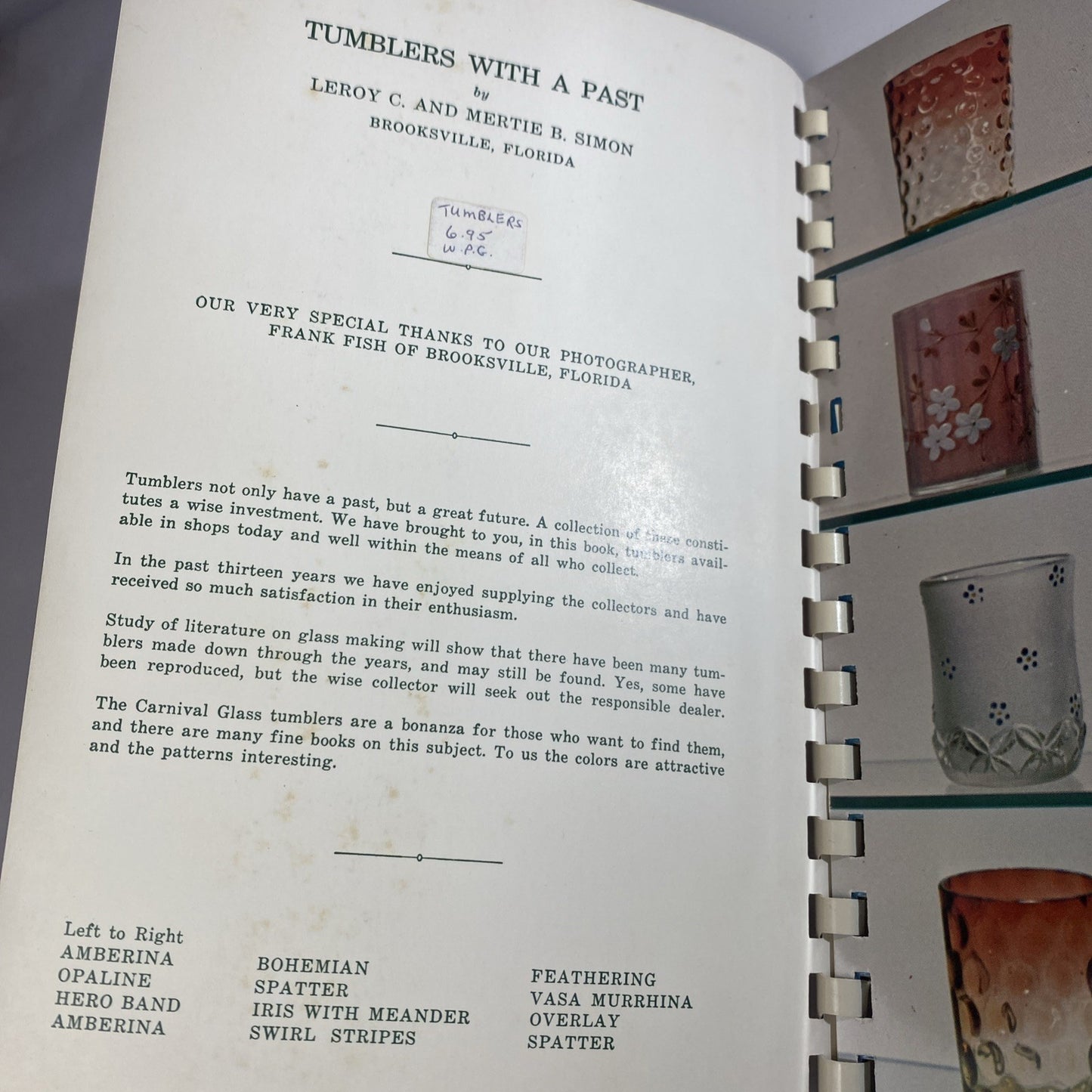 Tumblers With A Past by Leroy C. and Bertie B. Simon - 1967 Vintage