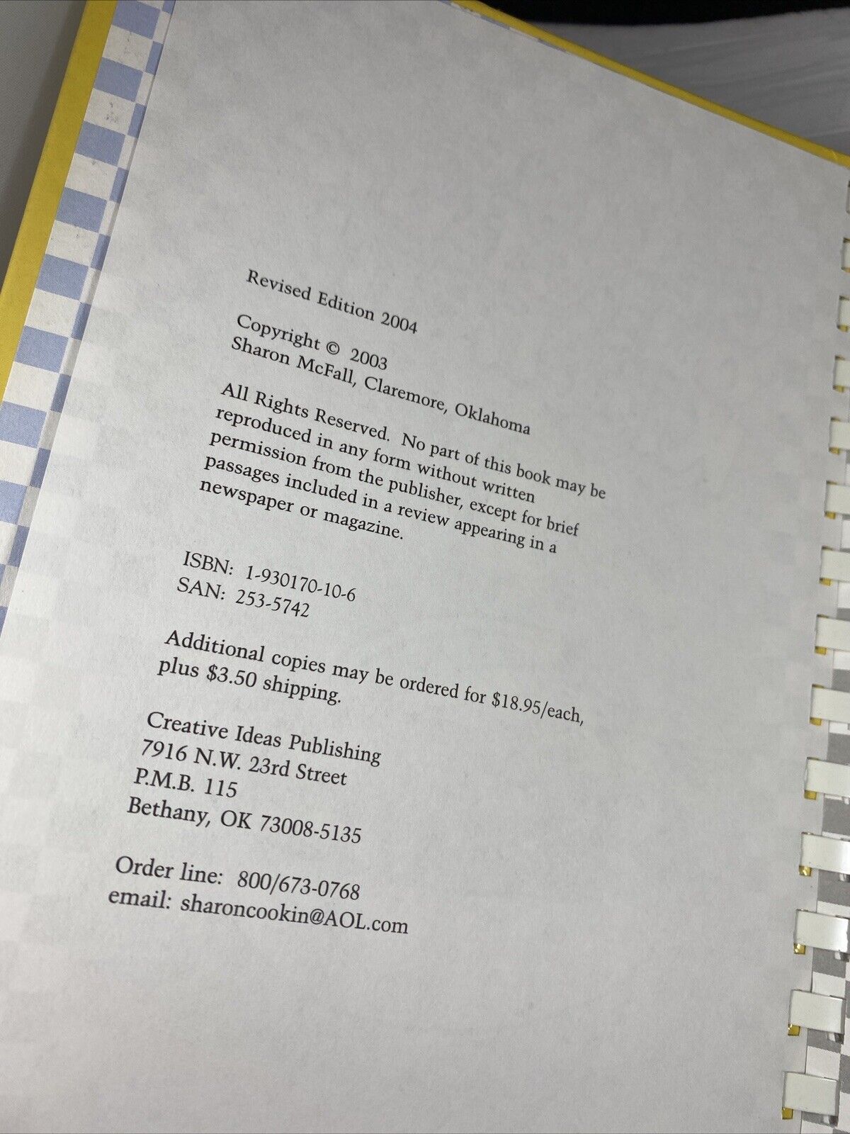Get Me Out of the Kitchen Cookbook Spiral Sharon And Gene McFall Vintage Recipe