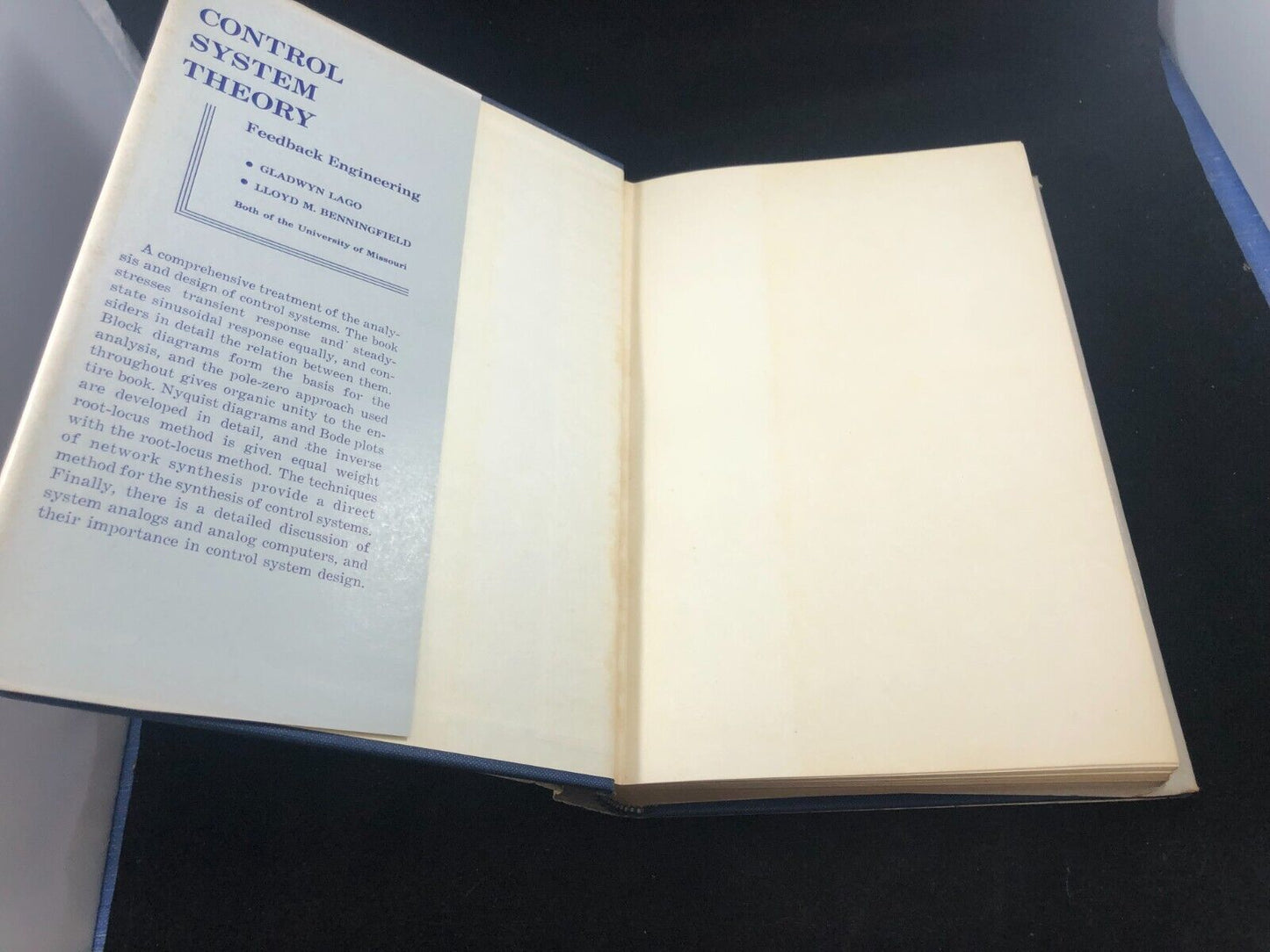 Modern Control System Theory and Design by Shinners, Stanley M. 1962 textbook