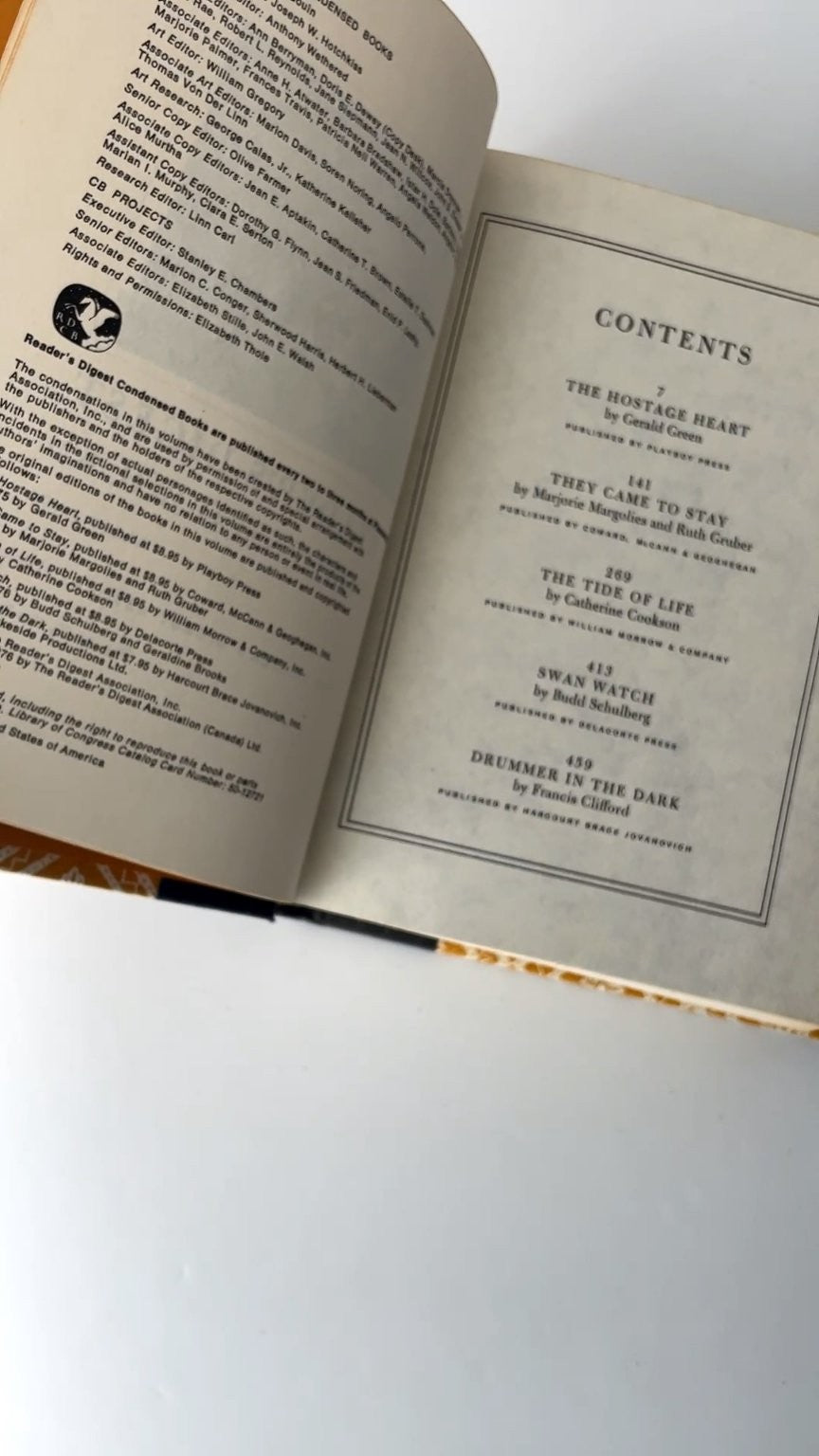 Reader's Digest Condensed Books Volume 2 1976 Hostage Heart Collection