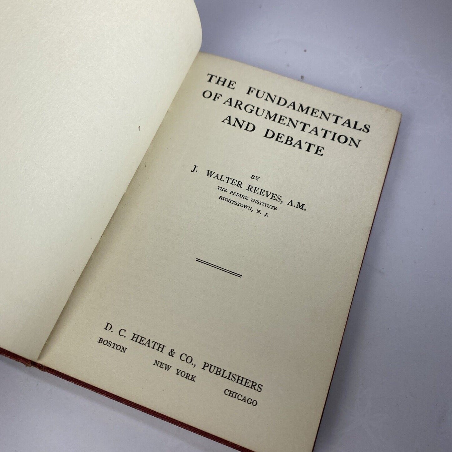 Argumentation And Debate By Walter Reeves 1920 Antique Detective Textbook Rare