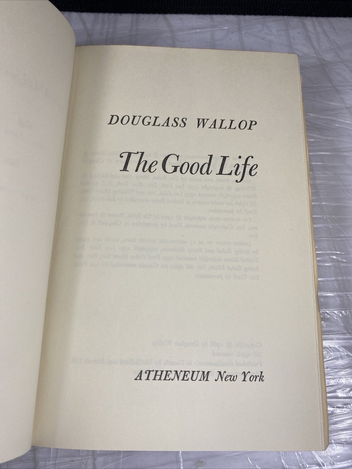 The Good Life by Douglass Wallop - 1968 HB w/ DJ Vintage Fiction Book Club Ed.