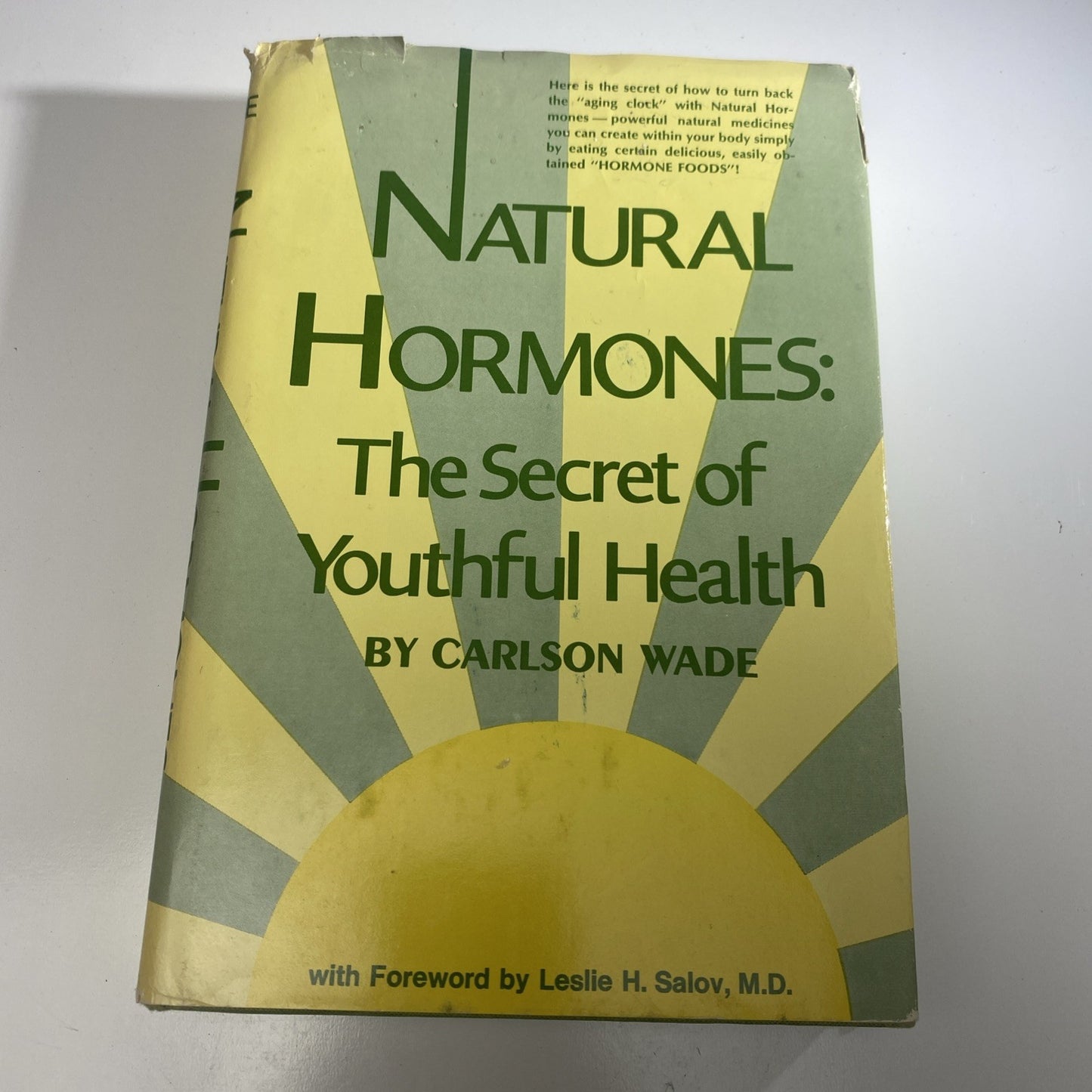 Natural Hormones The Secret of Youthful Health Carlson Wade 1972 Vintage 70s