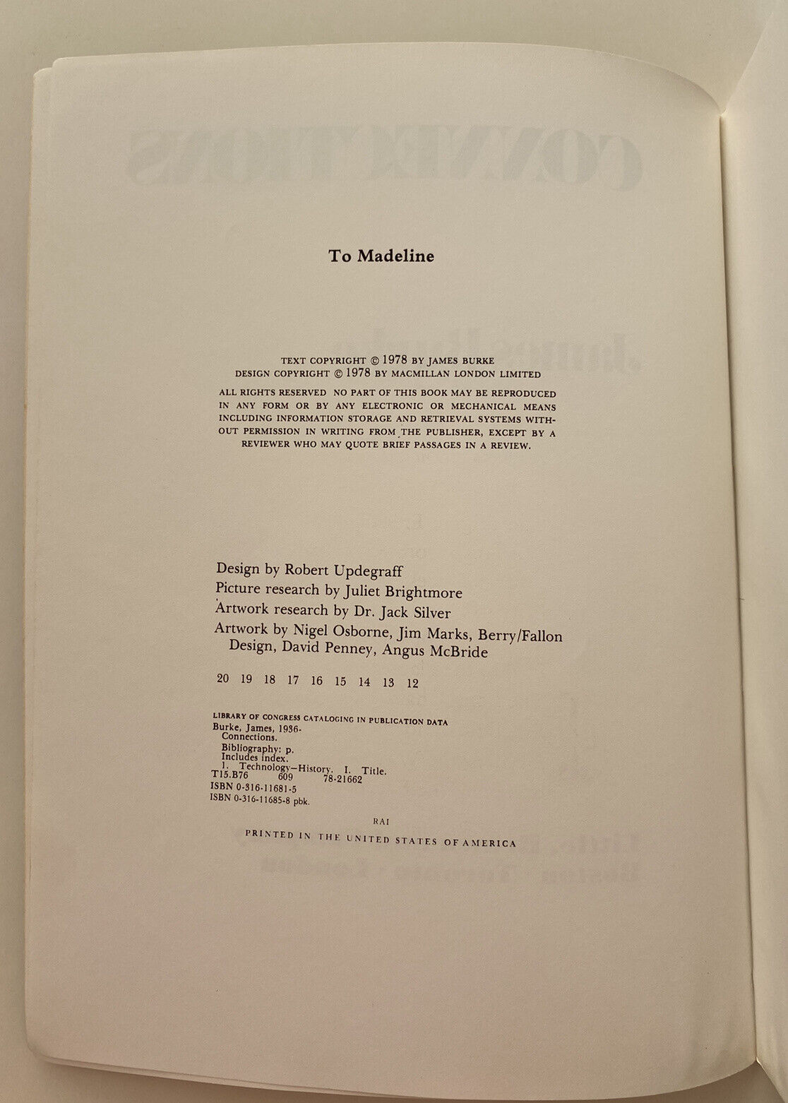 Connections by James Burke (1978 Trade Paperback)