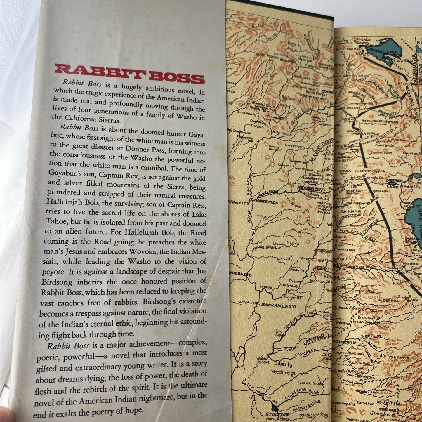 1973 Vintage Native American History Book "Rabbit Boss" Historical Fiction