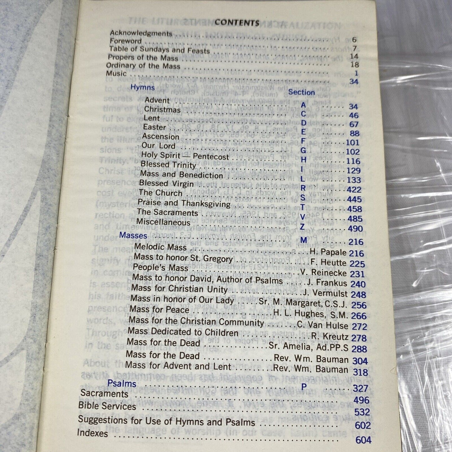VINTAGE SPIRITUAL 1966 People's Mass Book 1st ed. Catholic Scriptures + Hymnal