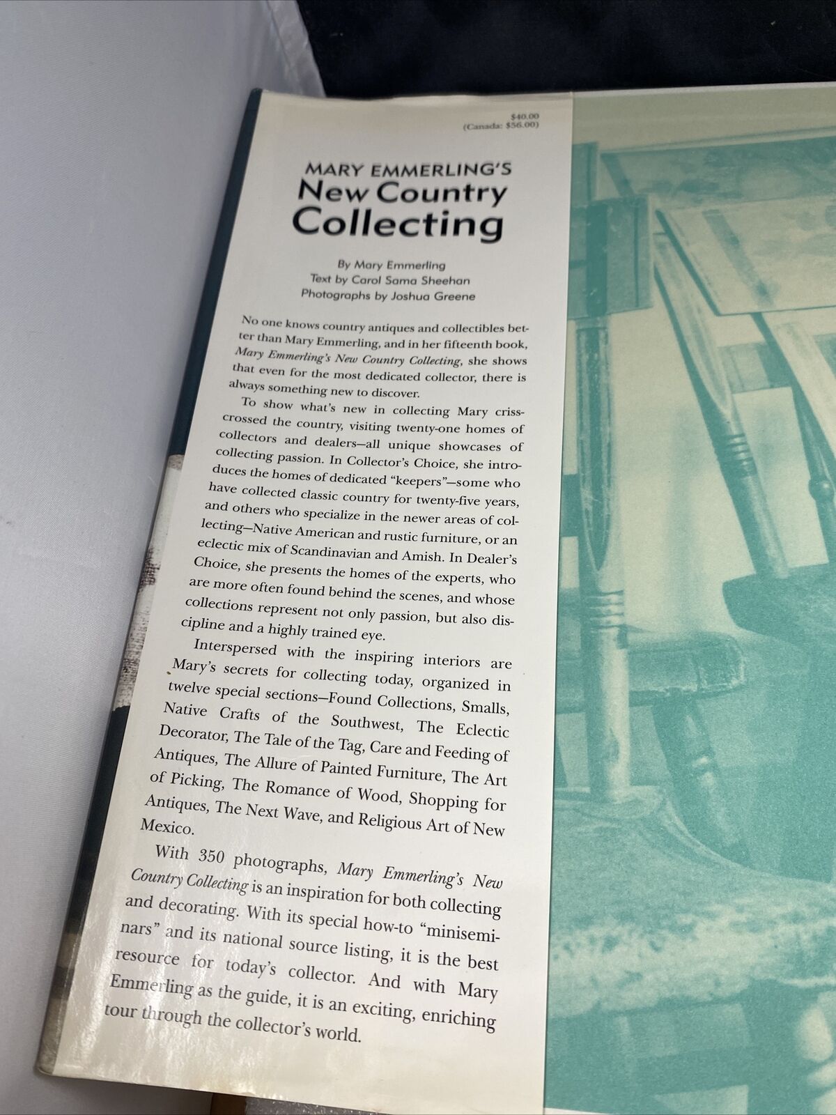 Mary Emmerling's New Country Collecting 1st Edition HCDJ Farmhouse Antique Vtg
