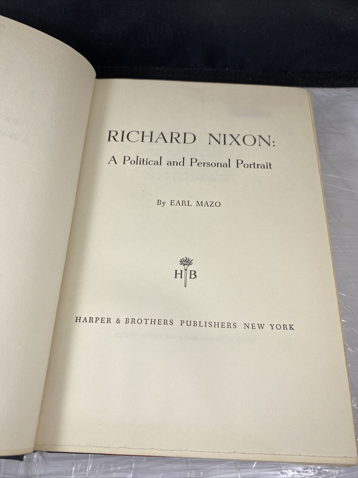 “Richard Nixon”- Earl Mazo-1959- first edition. Hardcover Dust Jacket