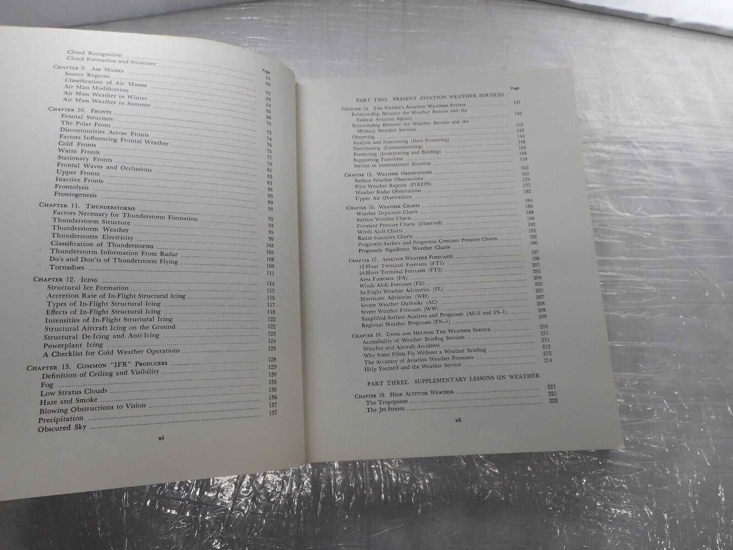 AVIATION WEATHER FOR PILOTS AND FLIGHT OPERATIONS PERSON, 1965, USED.299 PAGES.