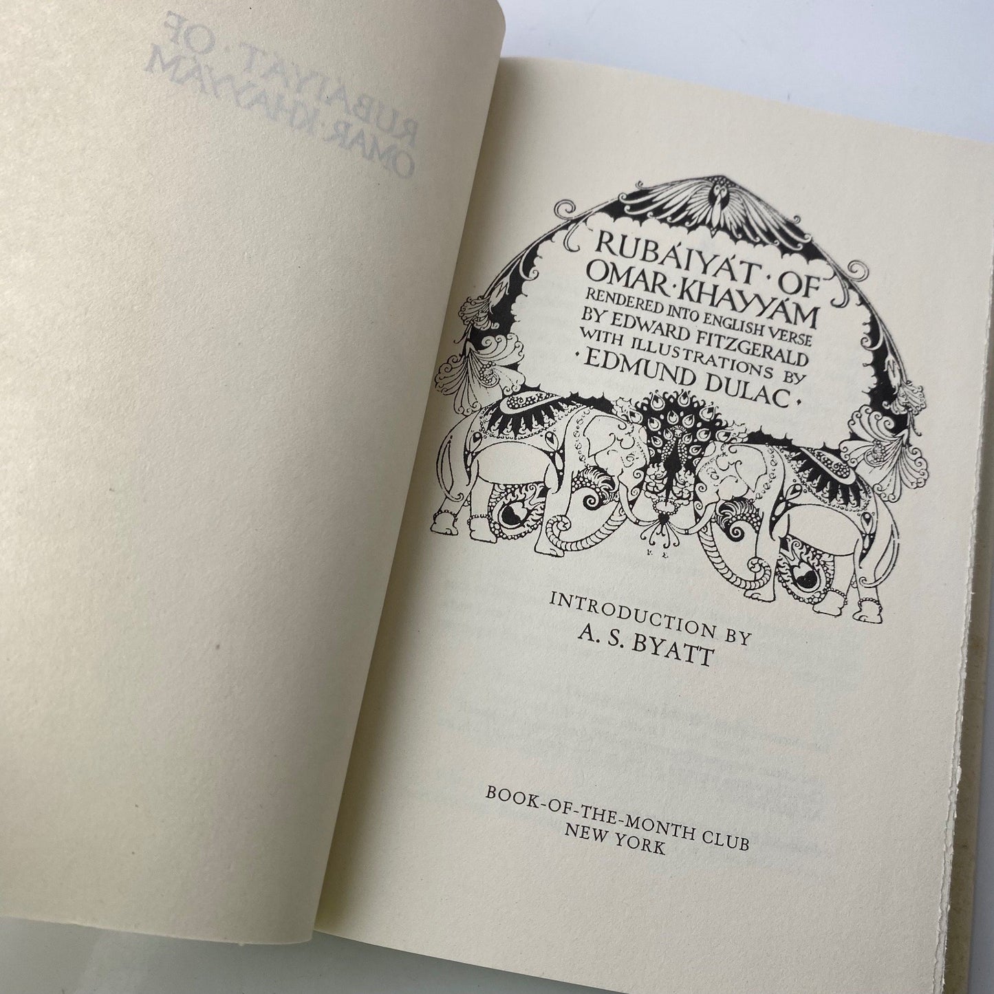 Rubáiyát of Omar Khayyám Edward Fitzgerald 1996 Book-of-the-Month Club