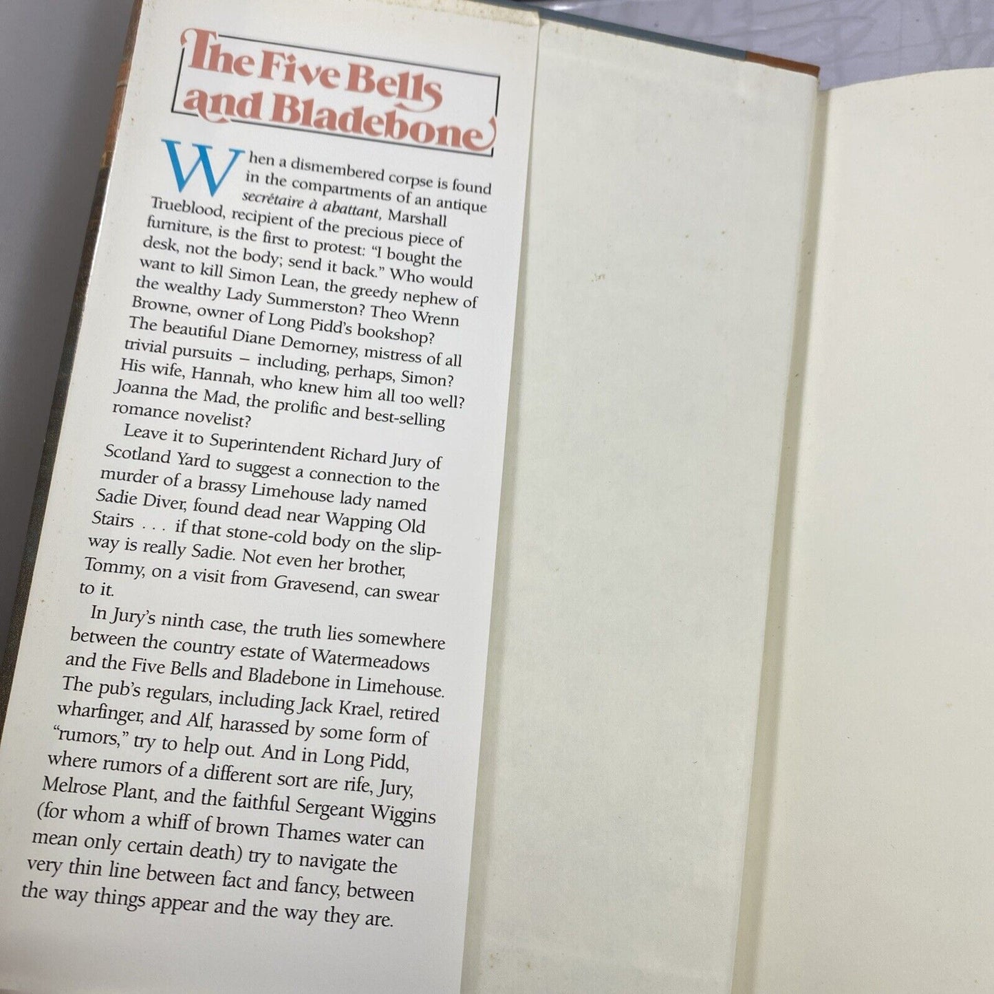 RichardJury: The Five Bells and Bladebone by Martha Grimes (HARDCOVER)
