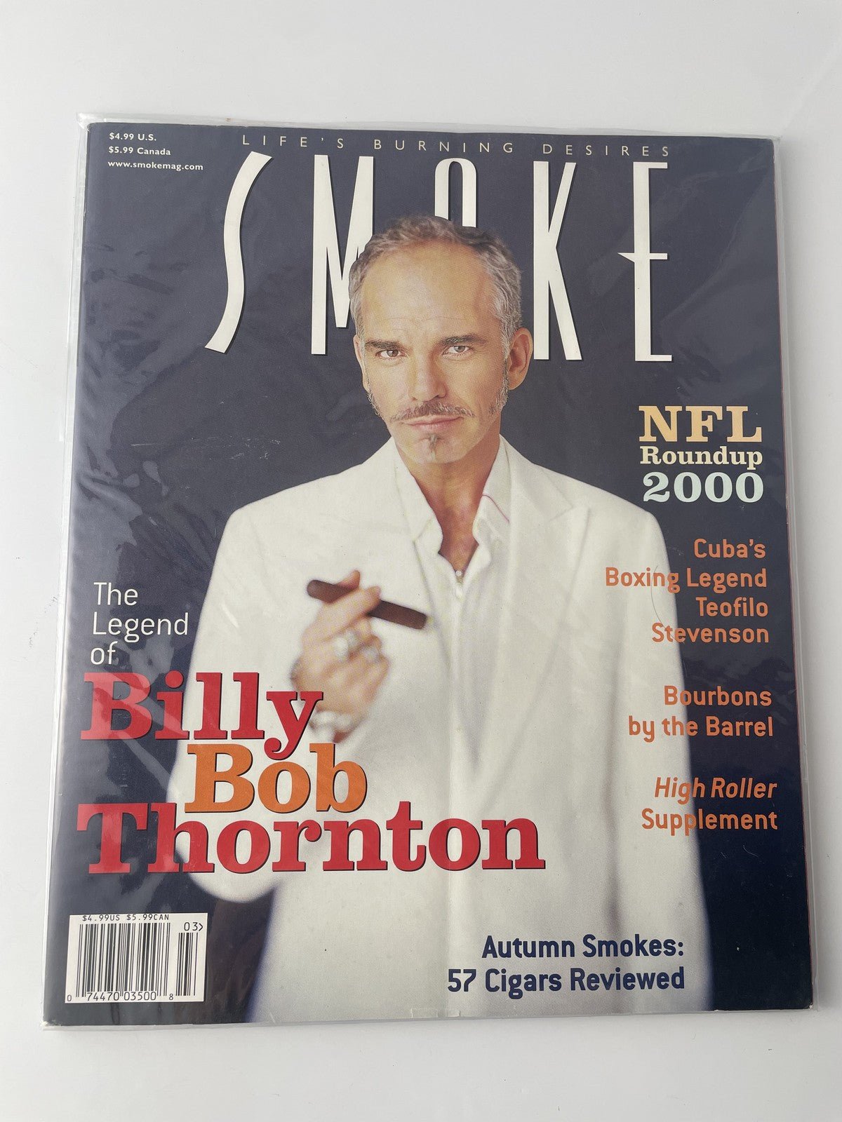 Vintage Smoke Magazine Fall 2000 Billy Bob Thornton NFL Cuba Boxing Cigars