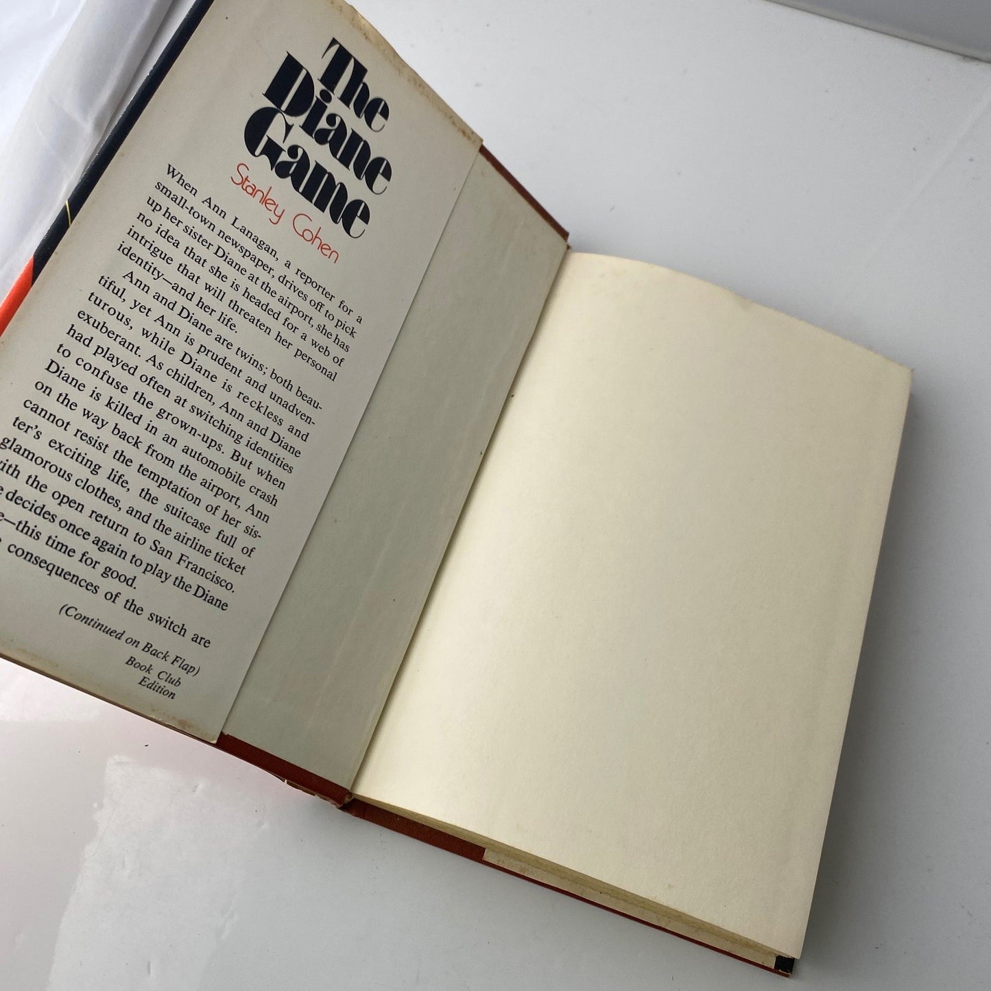 Vintage Novel The Diane Game Stanley Cohen 1973 First Edition Stein and Day