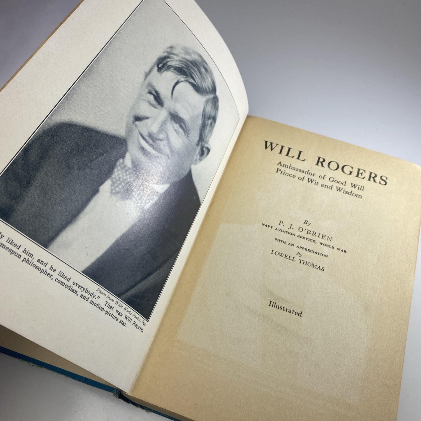 Will Rogers: Ambassador of Good Will by P J O'Brien 1935 1st Edition Hardcover