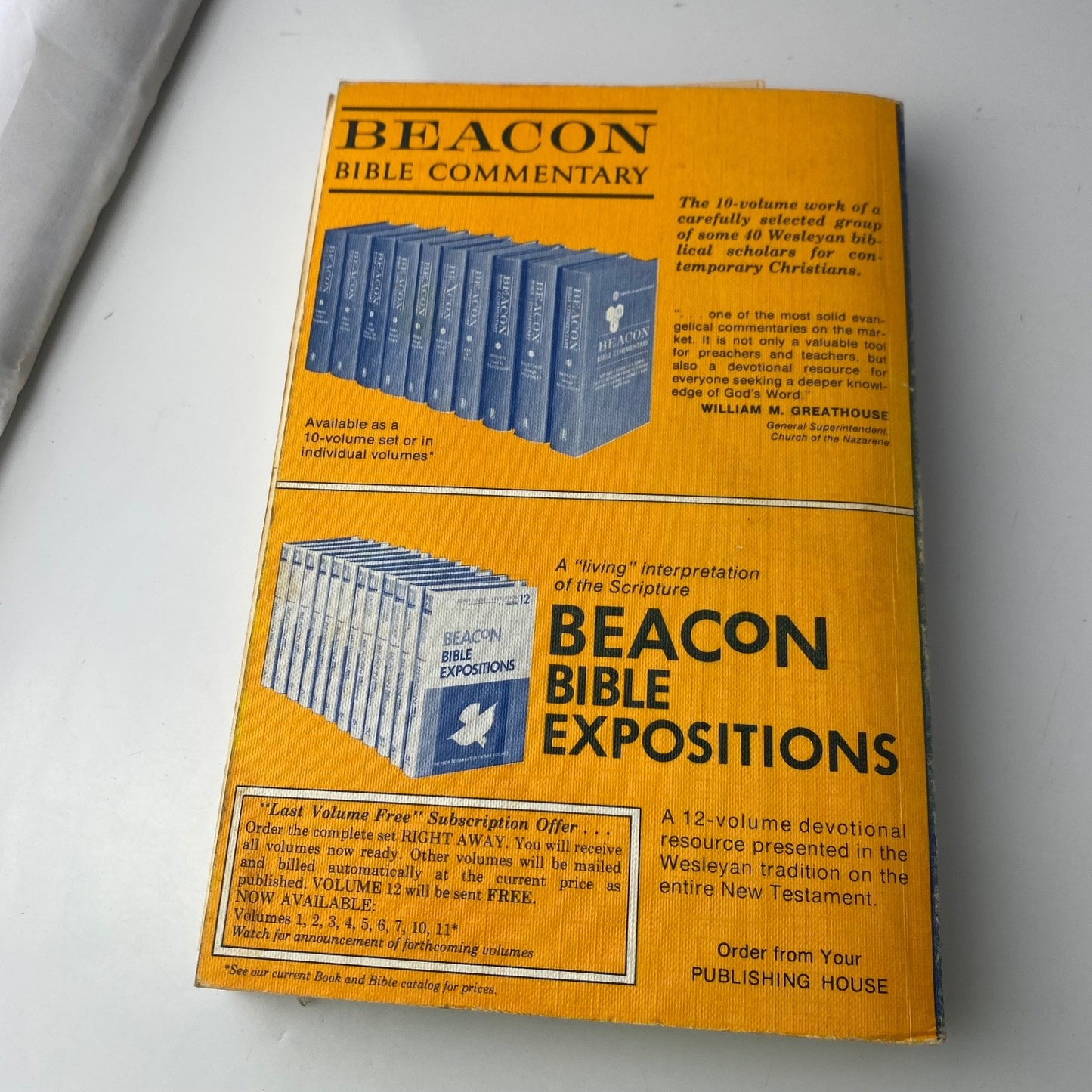 Beacon Bible Commentary 1 & 2 Corinthians Metz Carver 1981 Special Edition