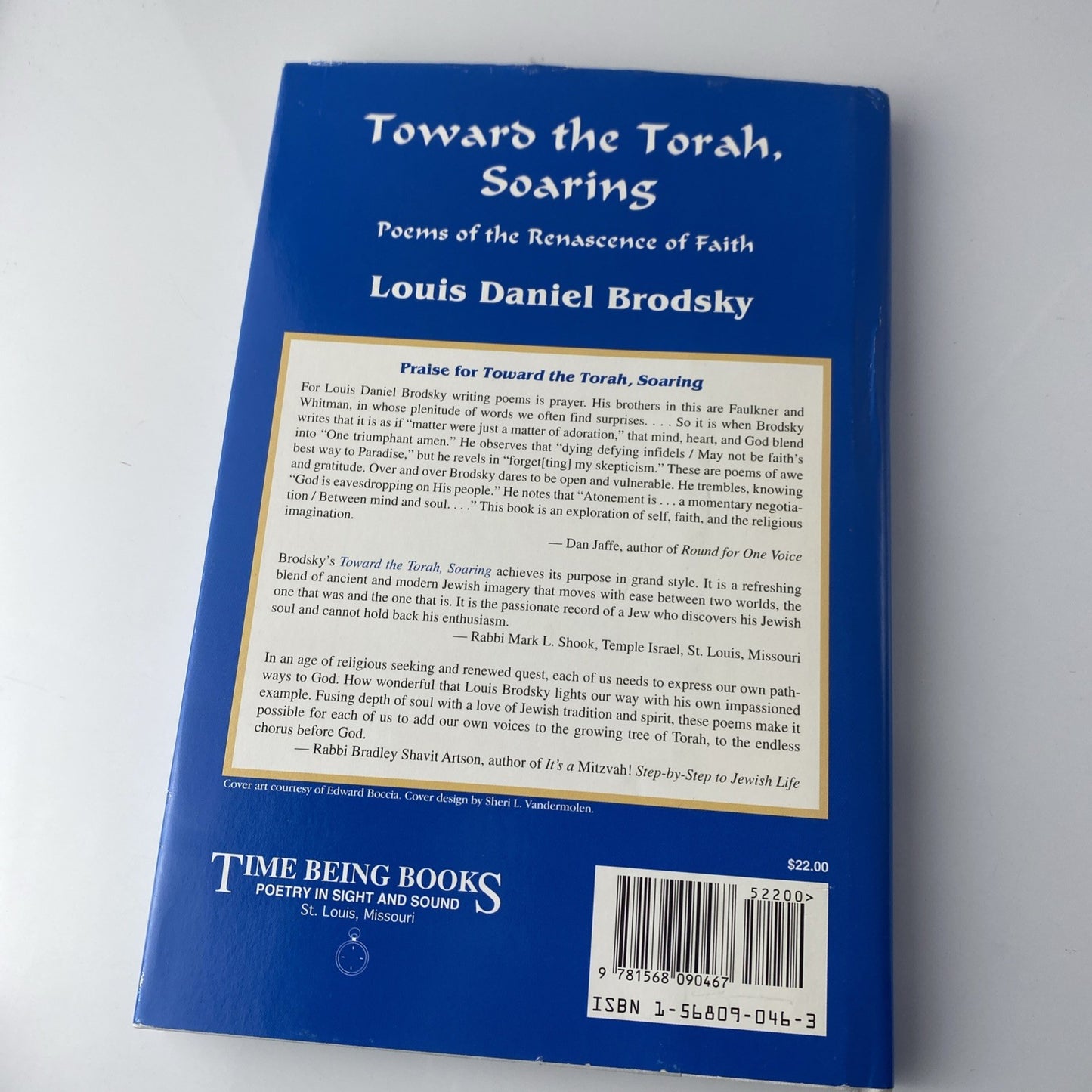 Rare Signed Jewish Poetry Book Toward The Torah, Soaring Louis Brodsky Hardcover