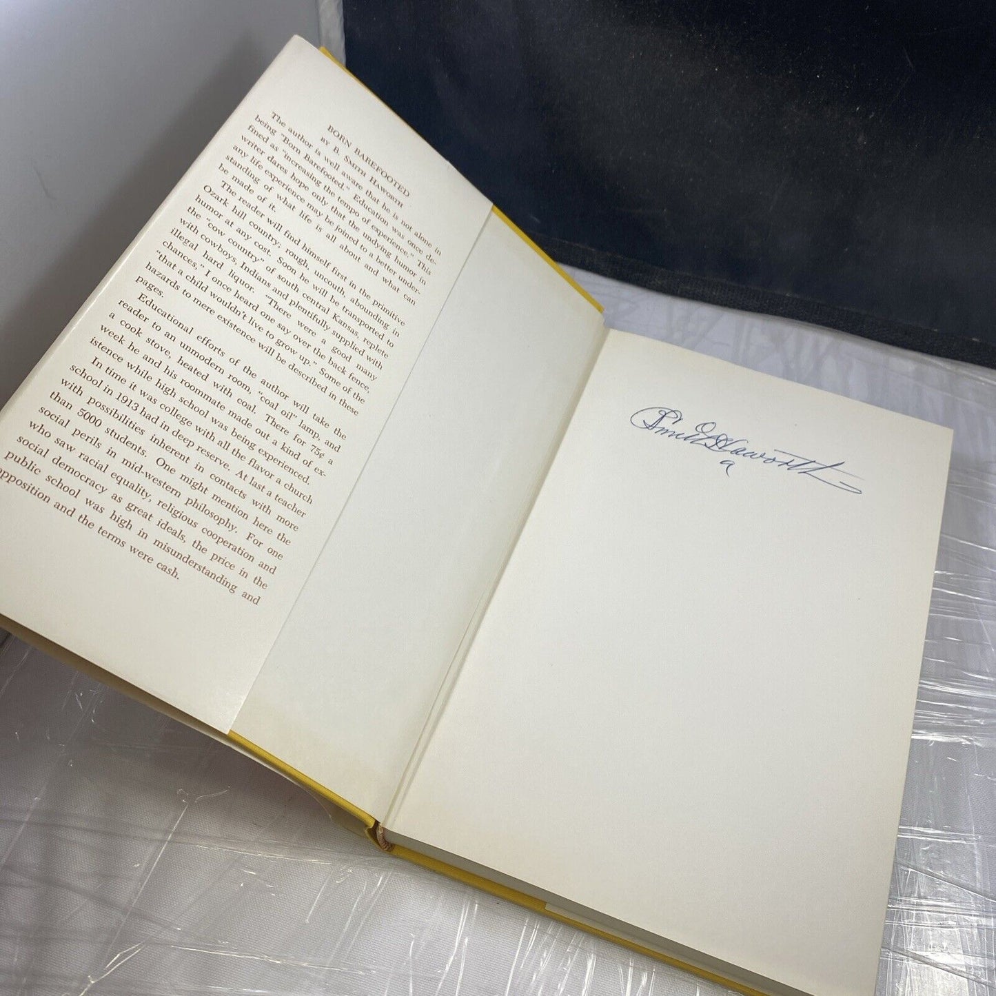 Signed BORN BAREFOOTED By B. Smith Haworth Winfield Kansas Ozarks 1969 HB/DJ