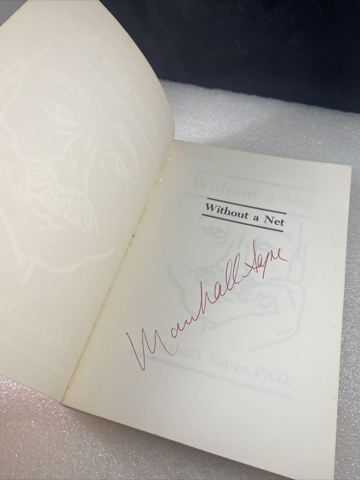 *Signed* WITHOUT A NET By Marshall Saper Missouri Psychologist Psychology Rare