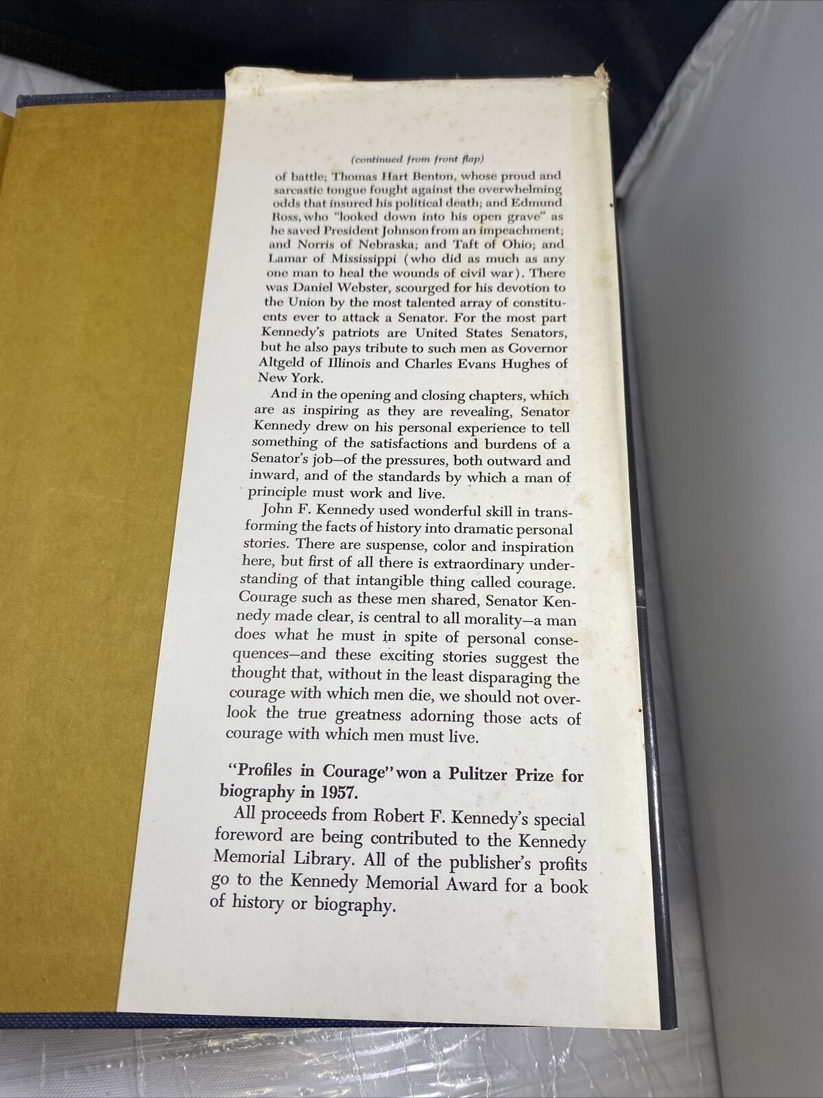 Profiles In Courage By John F Kennedy Memorial Edition RFK 1964 HC DJ 1st Print