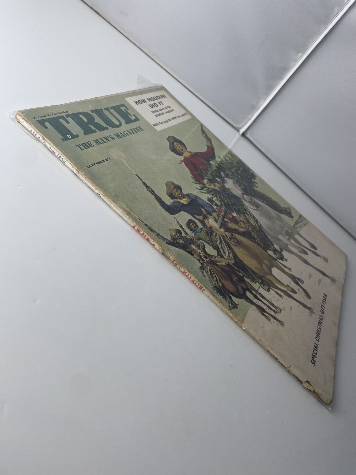 Vintage True The Man's Magazine December 25c Christmas Issue Houdini Cowboys USA