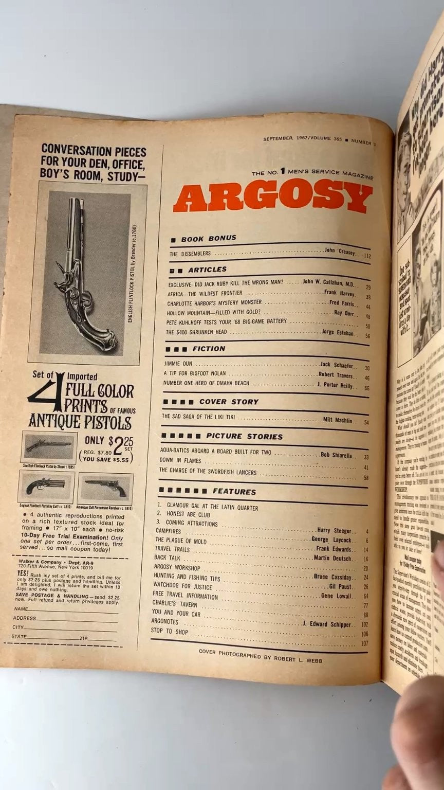 Argosy Sept 1967 Jack Ruby Killed the Wrong Man Illustrated Magazine