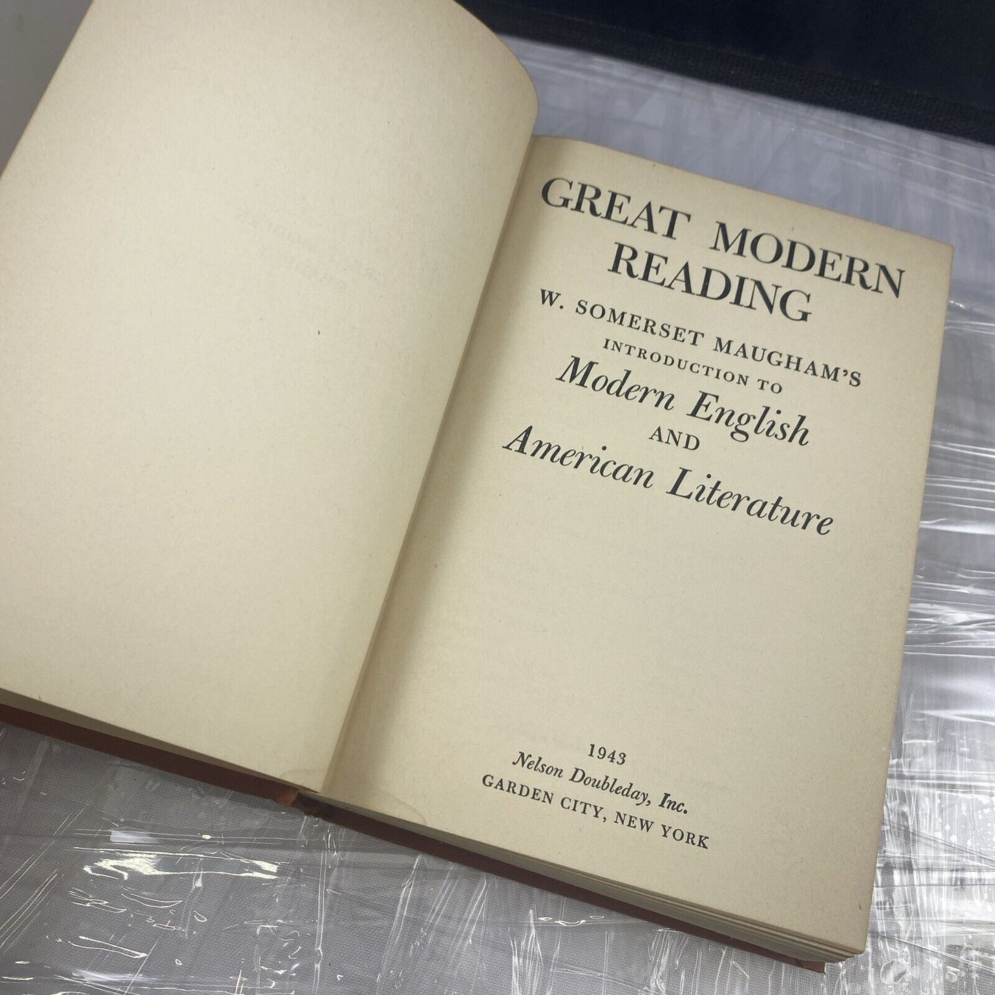 GREAT MODERN READING W. Somerset Maugham Vintage 40s Literature Short Stories