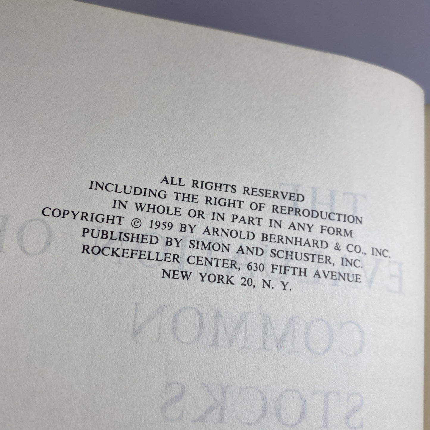 Vintage 50s Investing Finance Evaluation of Common Stocks by Arnold Bernhard
