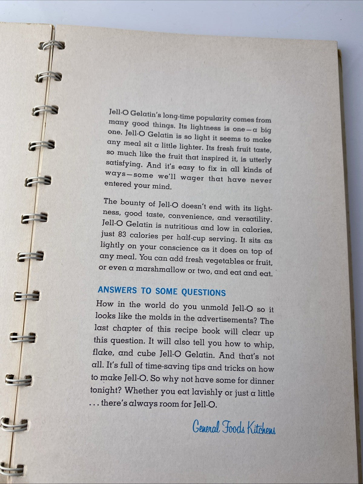 Vintage Jello Cookbook JOYS OF JELL-O 1962 VINTAGE RECIPES BOOK JELL-O GELATIN