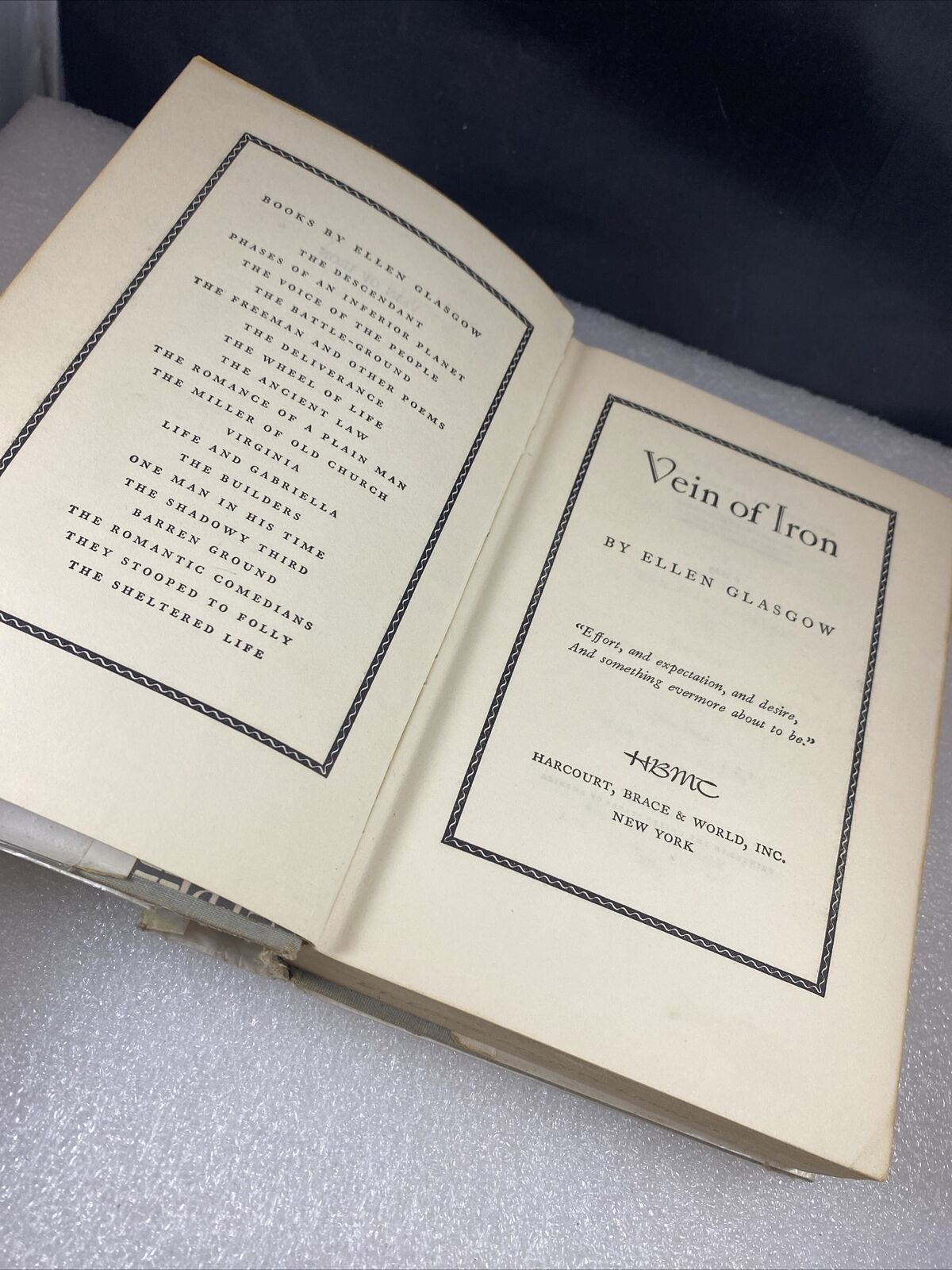 Vein Of Iron by Ellen Glasgow (1935, Hardcover) Vintage 30s Novel Ex Libris