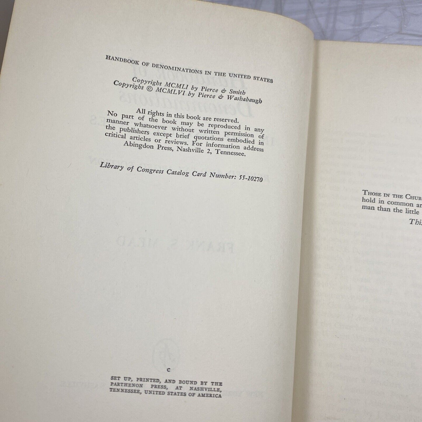 Handbook of Denominations in the United States Enlarged 50s Christian History