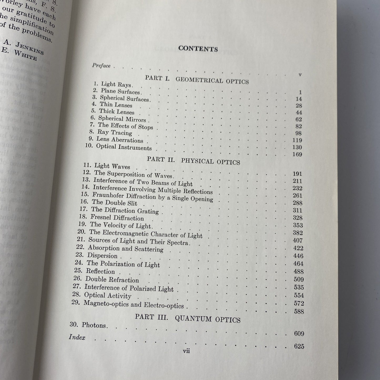 Vtg 1957 Fundamentals of Optics by Jenkins & White 3rd Edition Hardcover Used