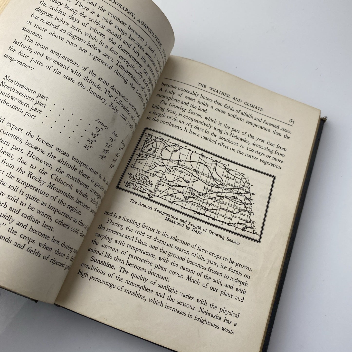 Nebraska History Book GEOGRAPHY AGRICULTURE INDUSTRIES OF NEBRASKA 1934 Antique