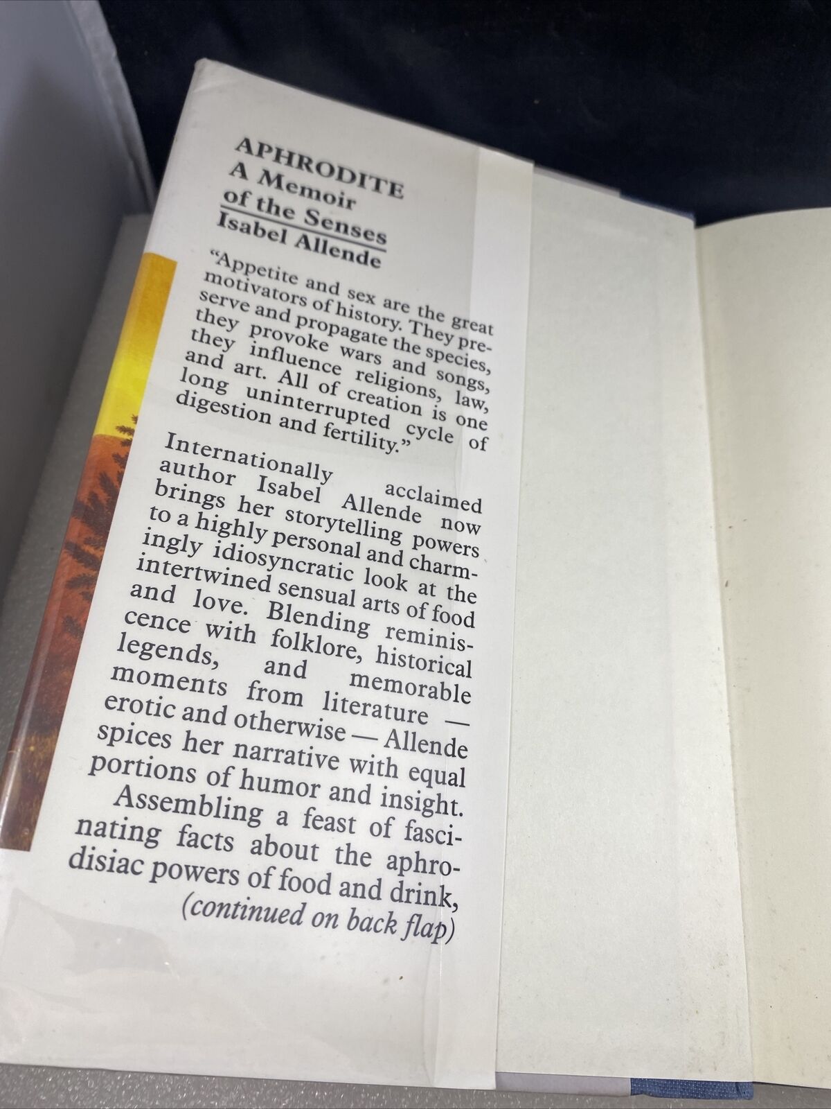 Aphrodite: A Memoir of the Senses by Isabel Allende hardcover Rare Large Print