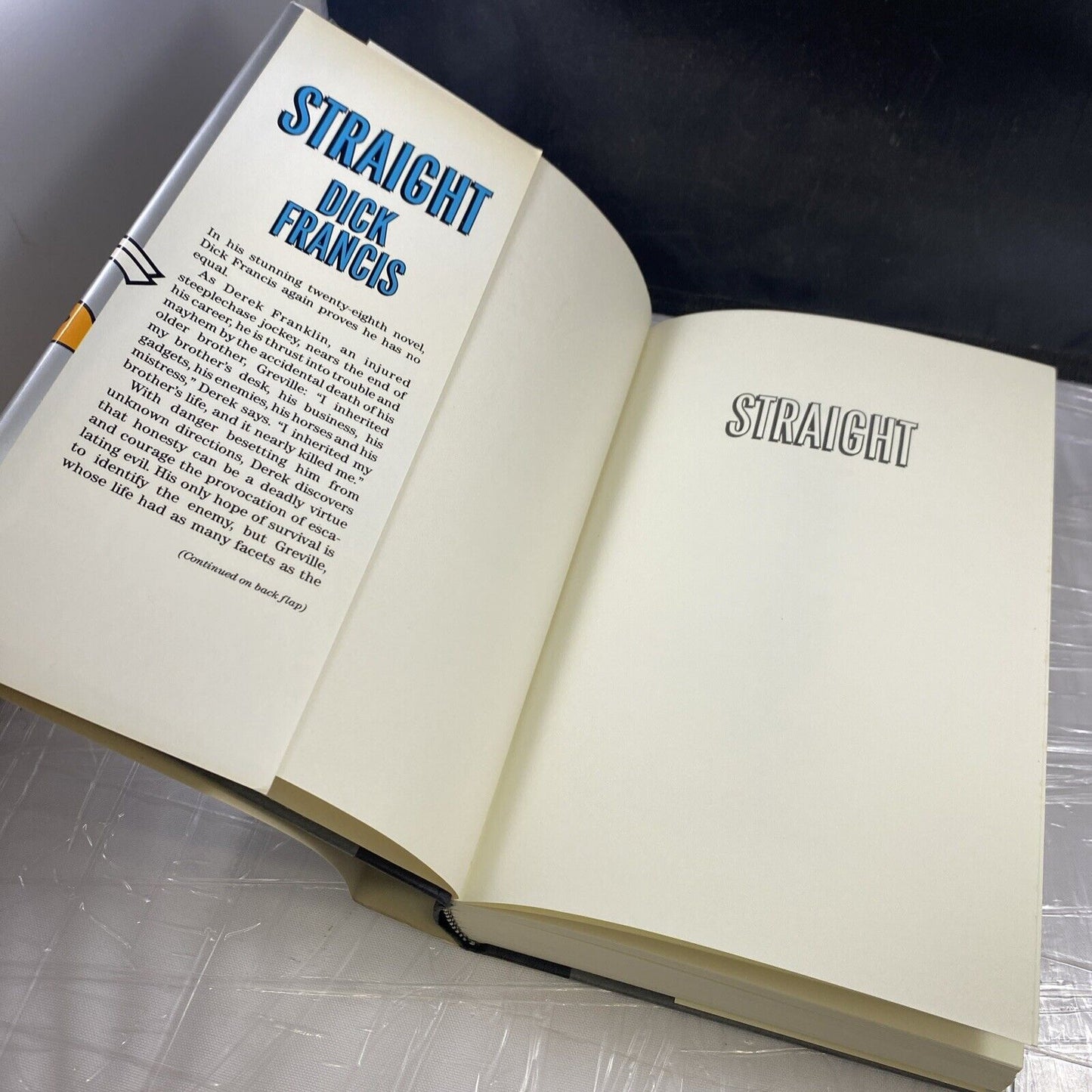 Straight by Dick Francis 1989 Hardcover Very Good Condition Full Size Book