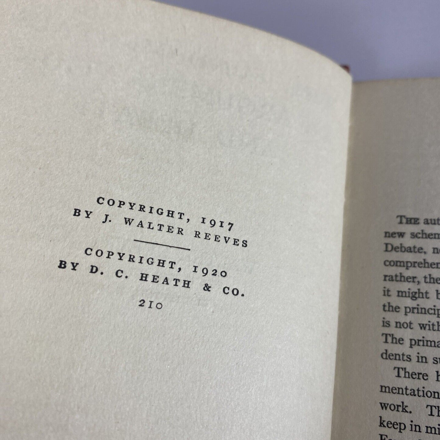 Argumentation And Debate By Walter Reeves 1920 Antique Detective Textbook Rare
