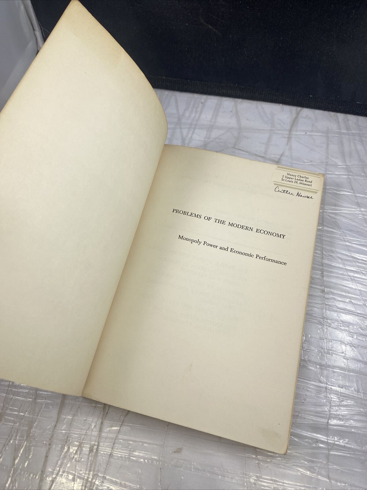 Problems of the Modern Economy: Monopoly Power and Economic 60s Vtg Paperback