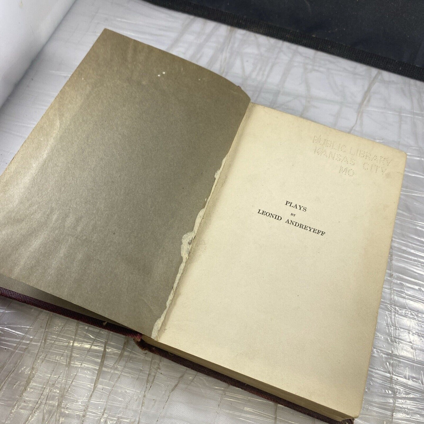 PLAYS OF LEONID ANDEYEFF Meader Scott Scribner 1915 1st Ed Unique Ex Lib Rebind