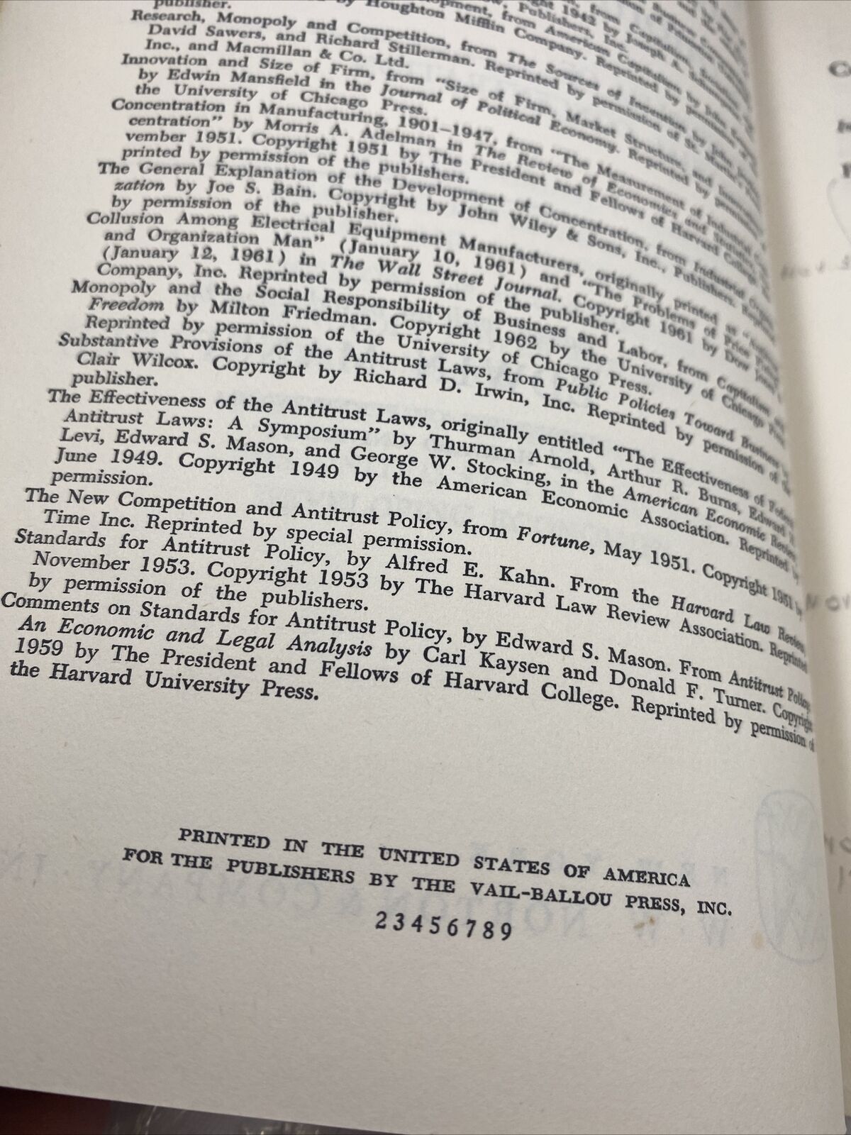 Problems of the Modern Economy: Monopoly Power and Economic 60s Vtg Paperback