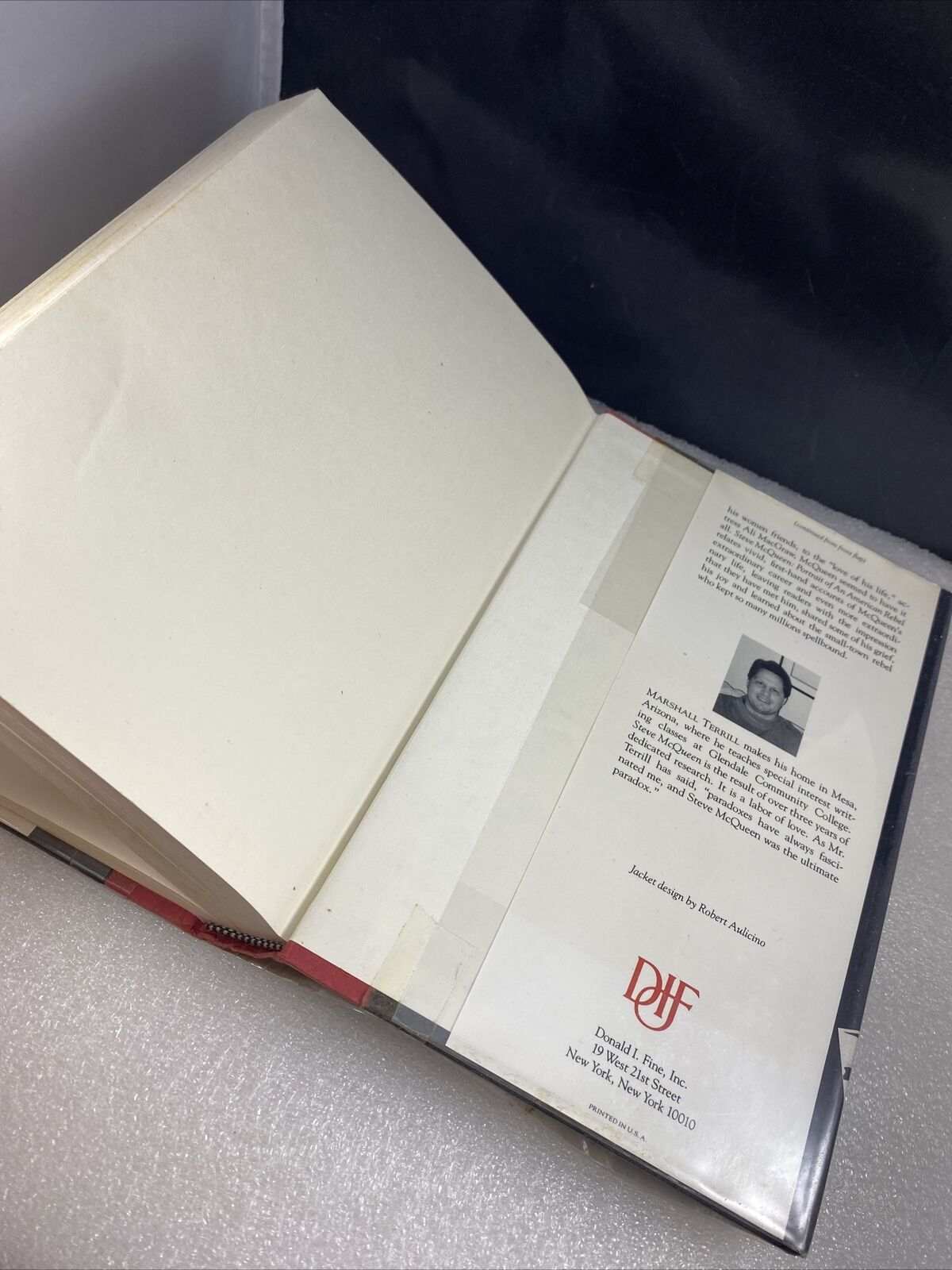 STEVE McQUEEN PORTRAIT AMERICAN REBEL -MARSHALL TERRIL 1st printing Ed Ex Libris