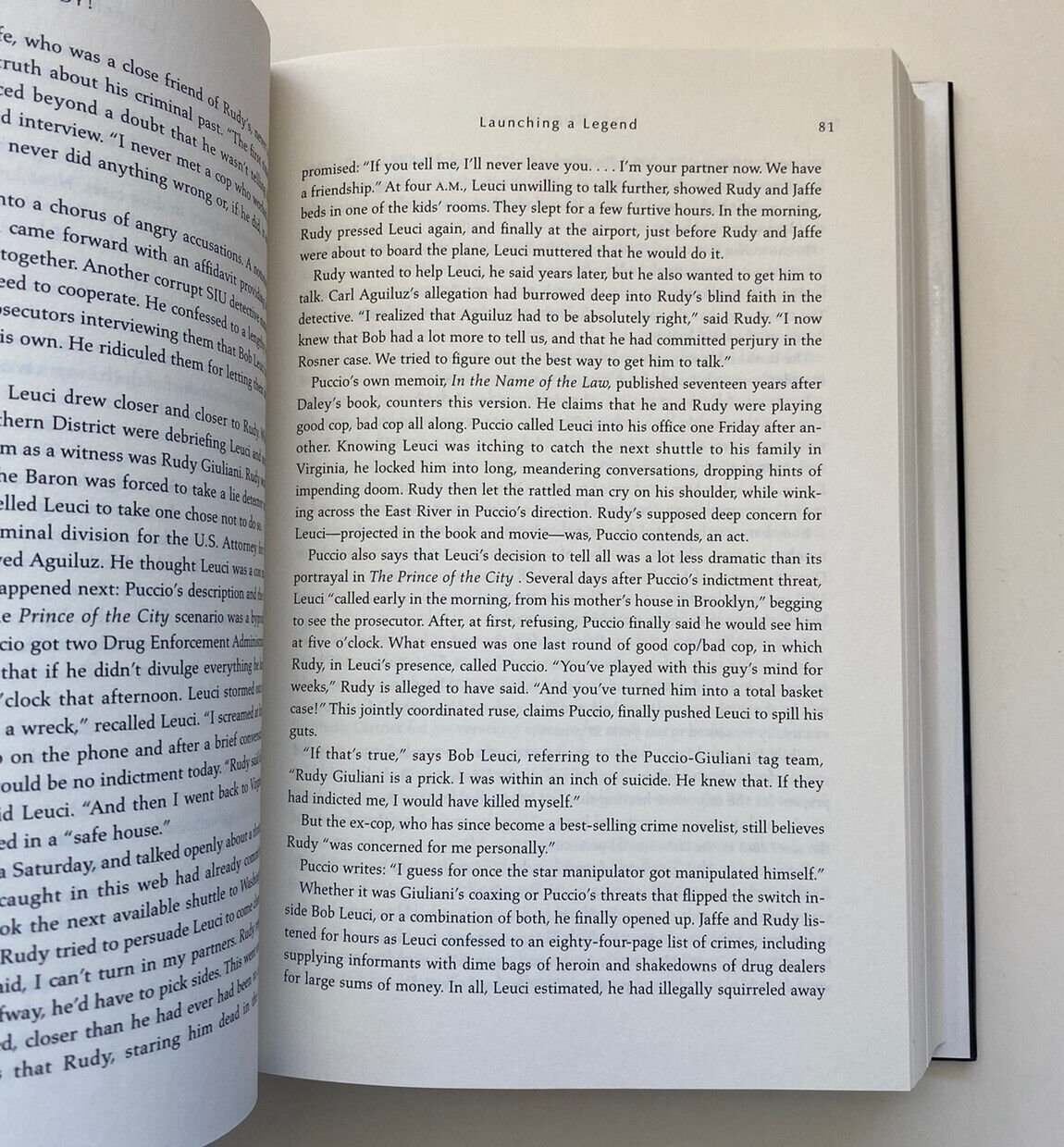 Rudy An Investigative Biography of Rudolph Giuliani by Wayne Barret HCDJ